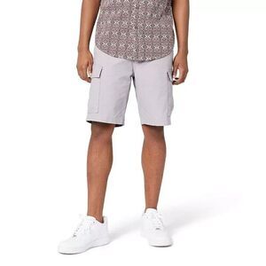 Dockers Mens Straight-Fit Foil Tech Shorts Cotton Grey Size Big Tall 52" Waist